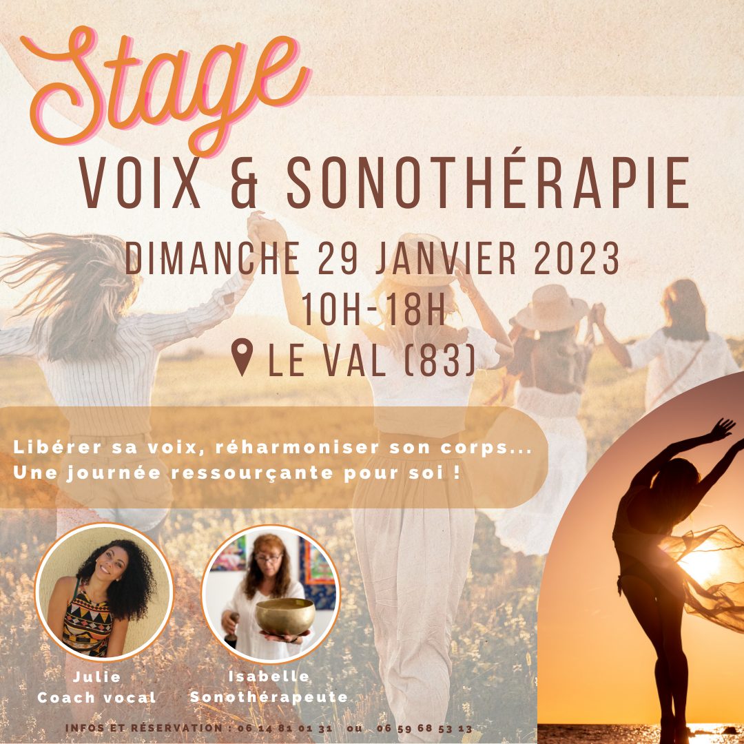 Stage ” VOIX & SONO THERAPIE ” – Dimanche 29 janvier 2023