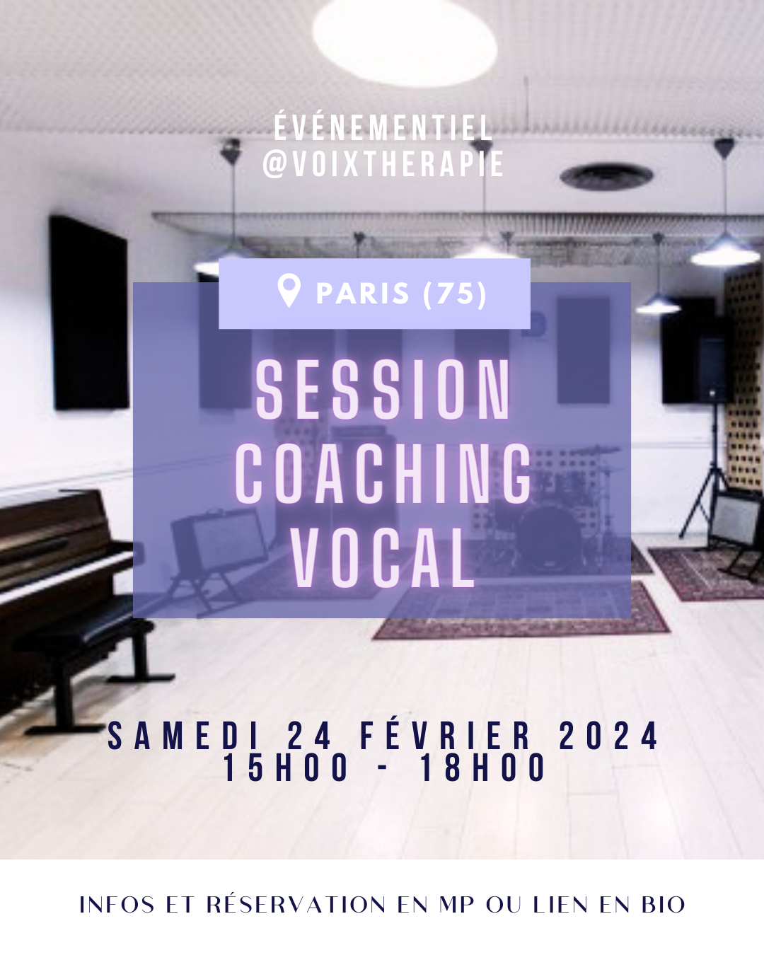 SESSION COACHING VOCAL | PARIS – Samedi 24 Février 2024